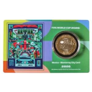 2026 Mexico - FIFA Football Worldcup 2026 Monterrey City BU $20 Peso Coin Card