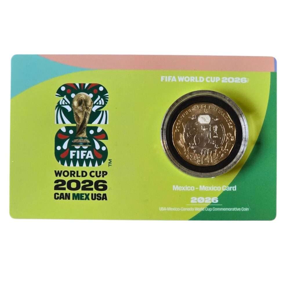 2026 Mexico - FIFA Football Worldcup 2026 Mexico Host Country BU $20 Peso Coin Card