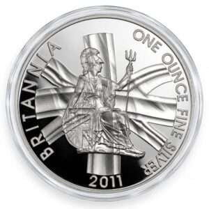 2011 Britannia Silver 1 Oz Bullion Coin in Capsule