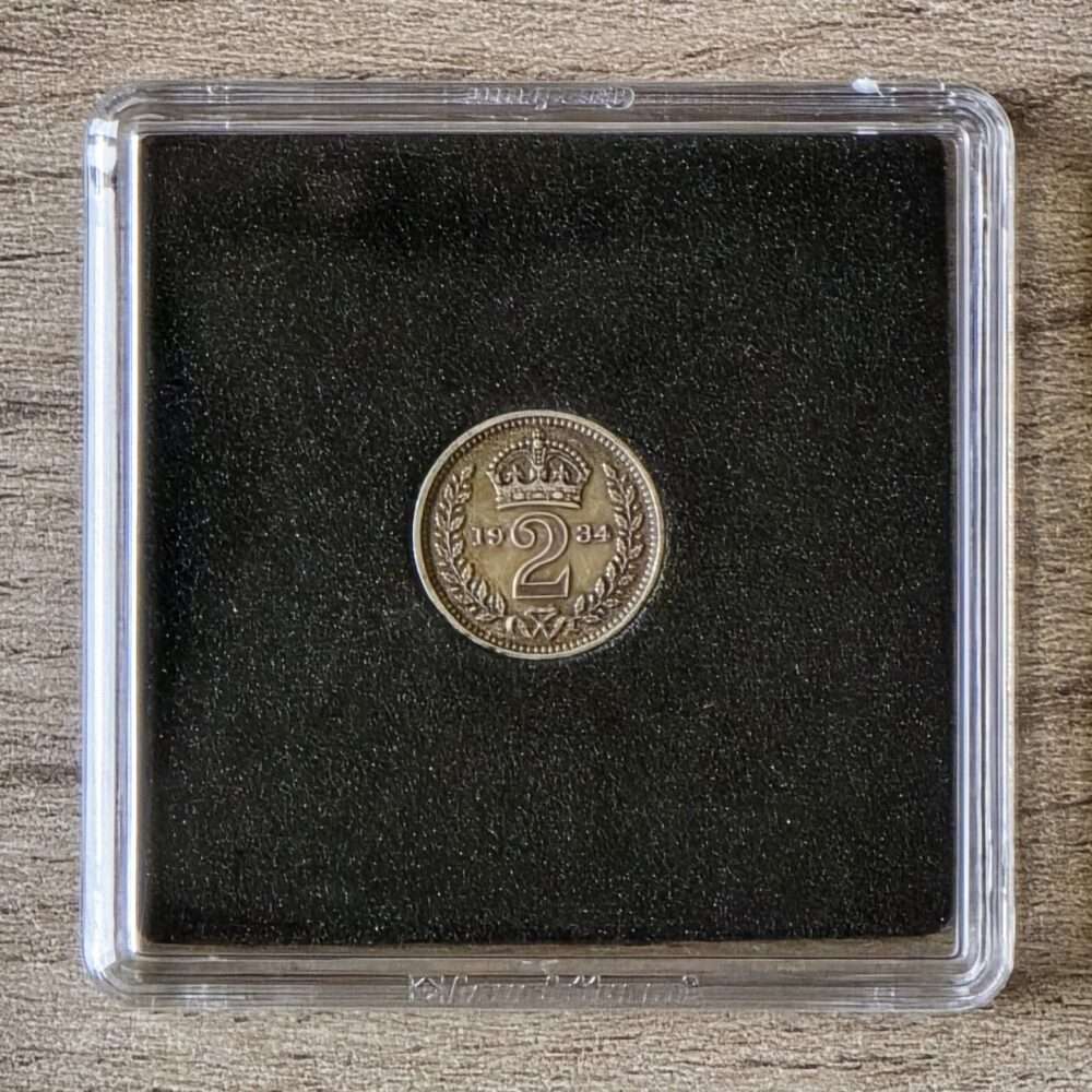 Rare 1934 Maundy Twopence (2p) Silver Coin - King George V - Image 3