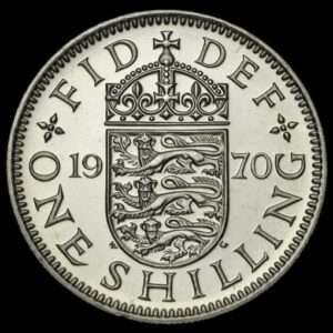 1970 Proof English Shilling Coin in Capsule