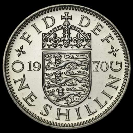 1970 Proof English Shilling Coin in Capsule