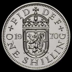 1970 Proof Scottish Shilling Coin in Capsule