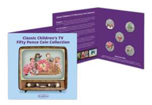 2025 Guernsey Classic Children's TV 50p Coloured Coin Set