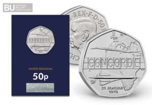 2026 50 Years of Concorde UK 50p BU Certified CC