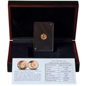 2022 Gibraltar Passing of the Crown Gold Proof Quarter Sovereign