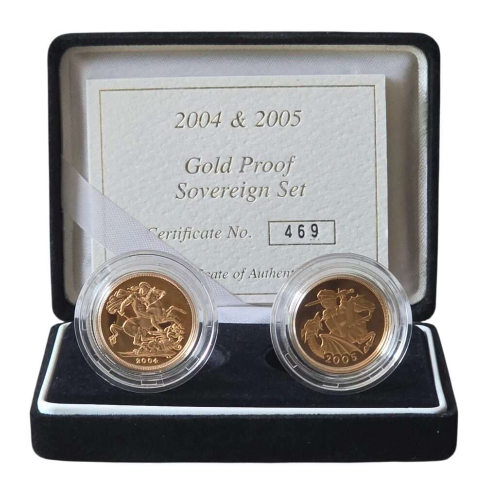 2004 2005 Full Sovereigns Proof Set in Original Royal Mint Box with COA - Image 3