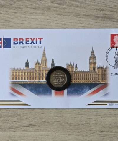 2020 Brexit 50p Coin Cover by Benham