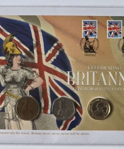 2015 Celebrating Britannia UK 3-Coin incl £2 BU Coin Cover