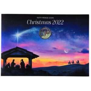 2022 Gibraltar Coloured 50p Coin Card