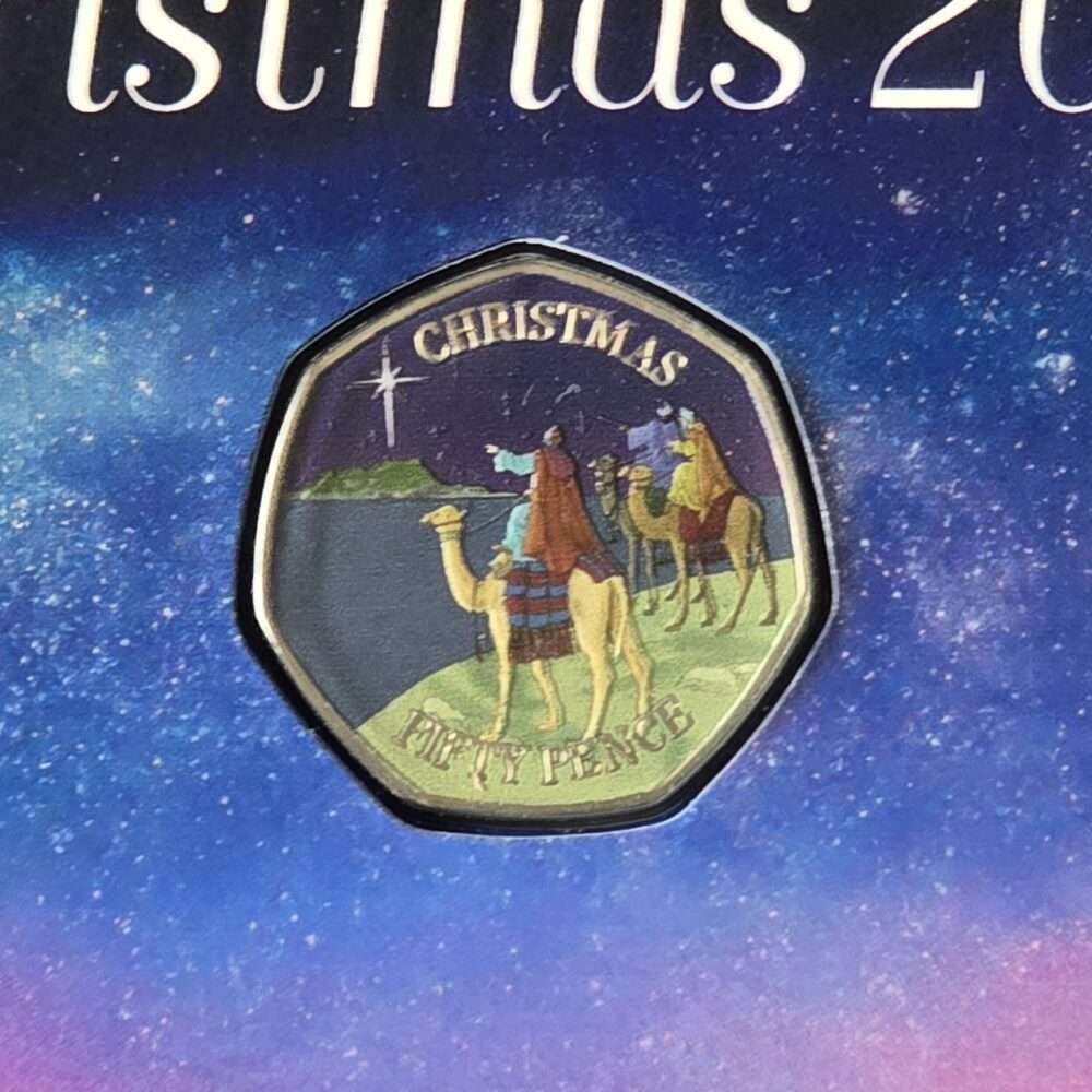 2022 Gibraltar Coloured 50p Coin Card