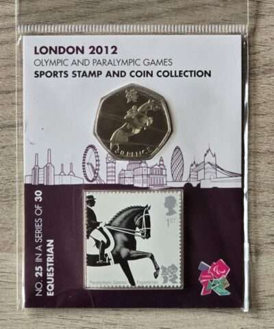 2011 Equestrian UK 50p BU Sports Stamp and Coin Collection