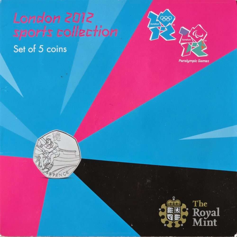RARE: 2011 Set of 5 Olympic UK 50p BU Coin Collection in Royal Mint Pack