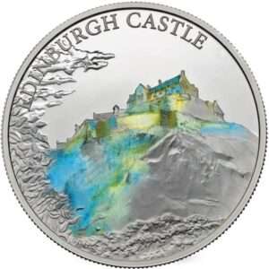 2017 Edinburgh Castle Portrait of Britain UK £5 Coloured Silver Proof in Capsule