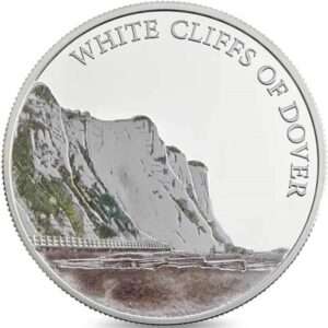 2016 White Cliffs of Dover Portrait of Britain UK £5 Coloured Silver Proof in Capsule