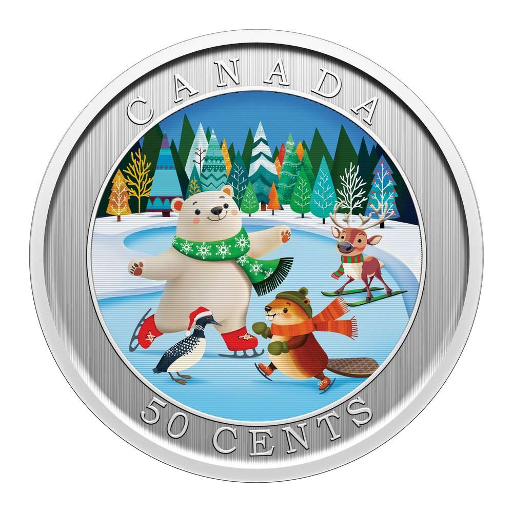 2026 Canada 50-Cent Lenticular Coin – Whimsical Winter