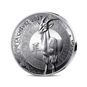 2027 France Year of the Goat Paris Mint Lunar €20 High Relief Silver Proof