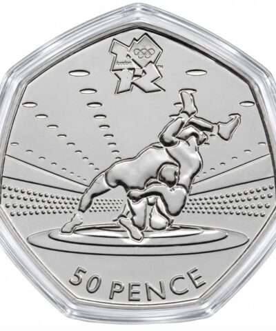 2011 Wrestling – London Olympics BU 50p Coin in Capsule