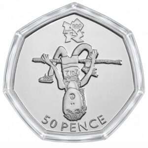 2011 Athletics - London Olympics BU 50p Coin in Capsule