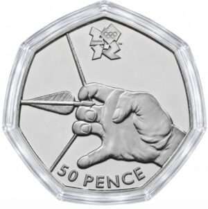 2011 Archery - London Olympics BU 50p Coin in Capsule