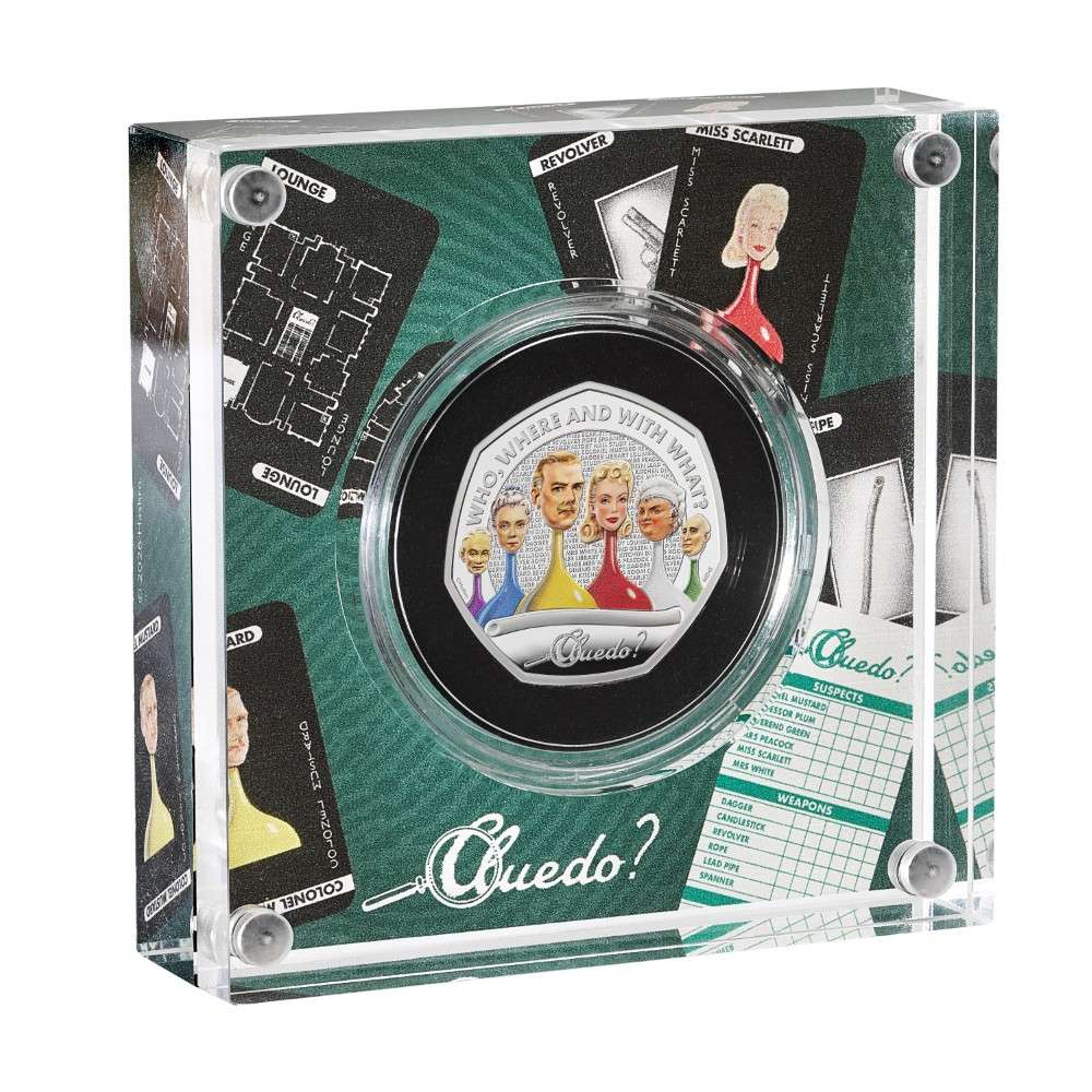 2026 75 Years of Cluedo Silver Proof Coloured 50p