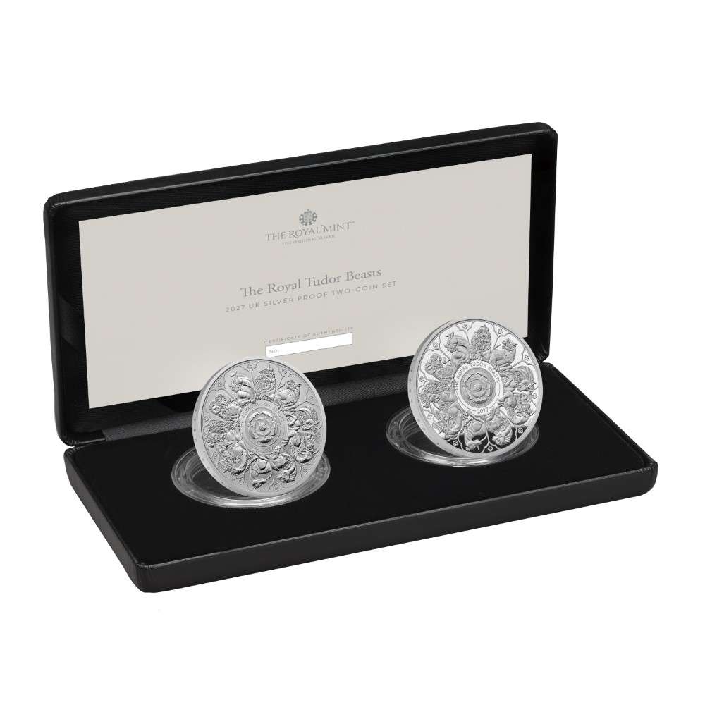 2027 Royal Tudor Beasts Completer 1 Oz Silver Proof 2-Coin Set