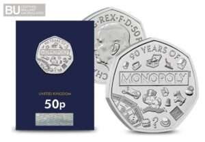 2025 90 Years of Monopoly BU Certified 50p