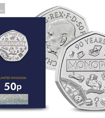 2025 90 Years of Monopoly BU Certified 50p