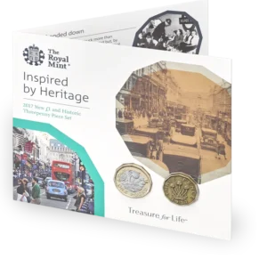 2017 Nations of Crown £1 BU with 1937 Three Penny RM Pack
