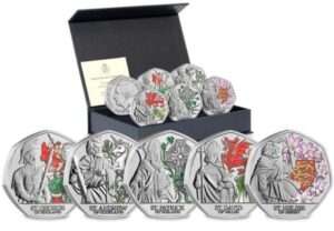 2024 Jersey - Patron Saints 50p Coloured 5-Coin Set