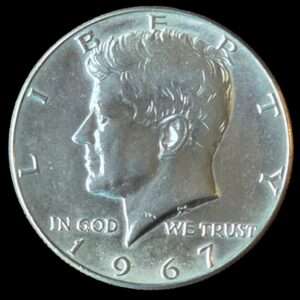1967 USA Silver .400 Half Dollar John F Kennedy