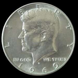 1969 USA Silver .400 Half Dollar John F Kennedy