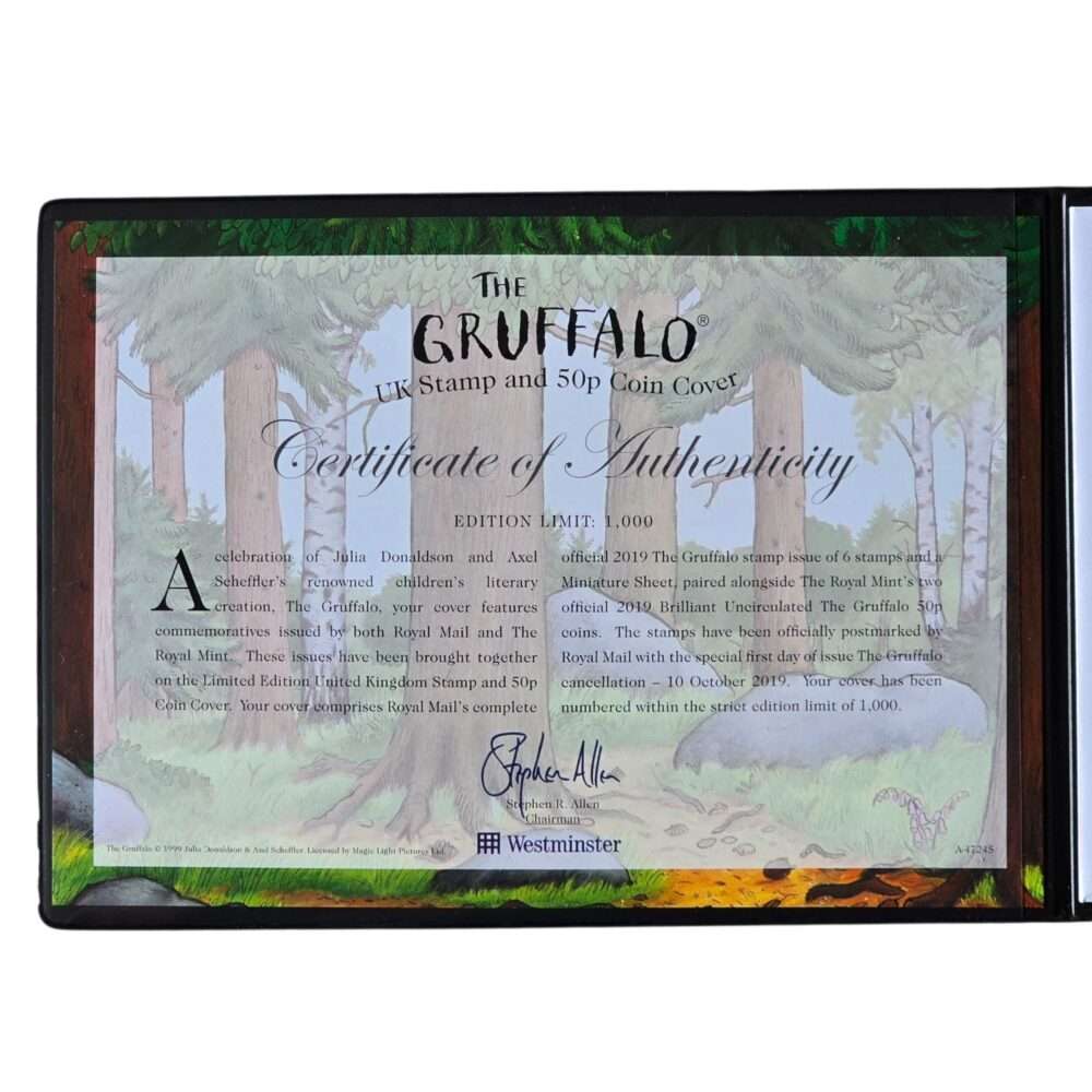 2019 Gruffalo Ultimate 2x 50p BU Premium Coin Cover by WM - Image 4