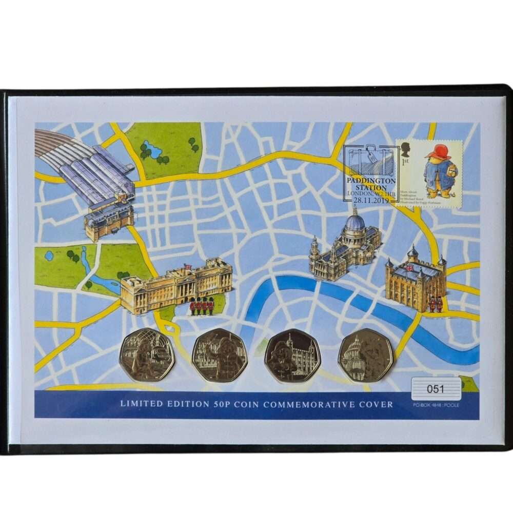 2018 - 2019 Paddington Bear Ultimate 4x 50p BU Premium Coin Cover by WM