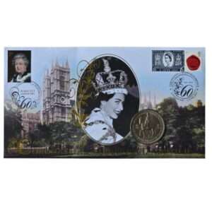 1953 2013 60th Anniversary Coronation 5 Shillings Coin Cover by Buckingham Covers