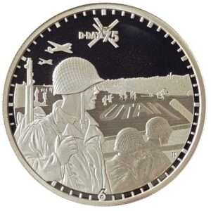 2019 Alderney 75th Anniversary D-Day 'Utah' Silver Plated Proof 50p Coin in Capsule