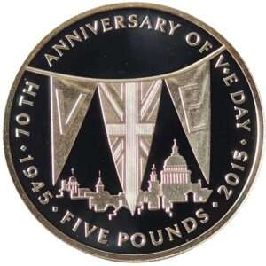 2015 TDC VE Day £5 Silver Plated Proof-like Coin in Capsule