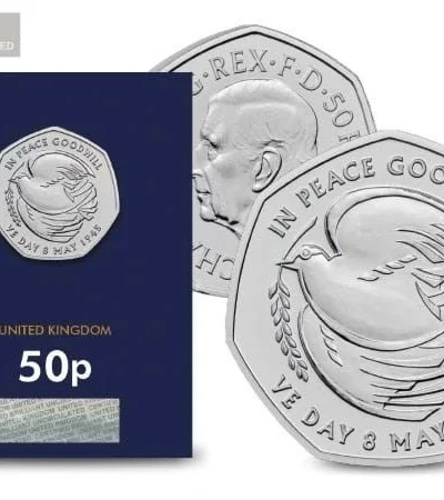 2025 VE-Day 80th Anniversary BU 50p Certified CC