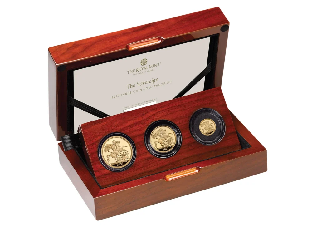 2027 Three Coin Set Sovereign Gold Proof <br><i>Dispatched mid October</i>