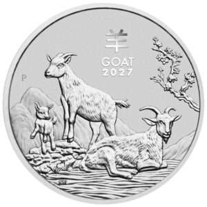 2027 Series III - Year of the Goat Perth Mint Lunar 1 oz Silver Bullion Coin in Capsule
