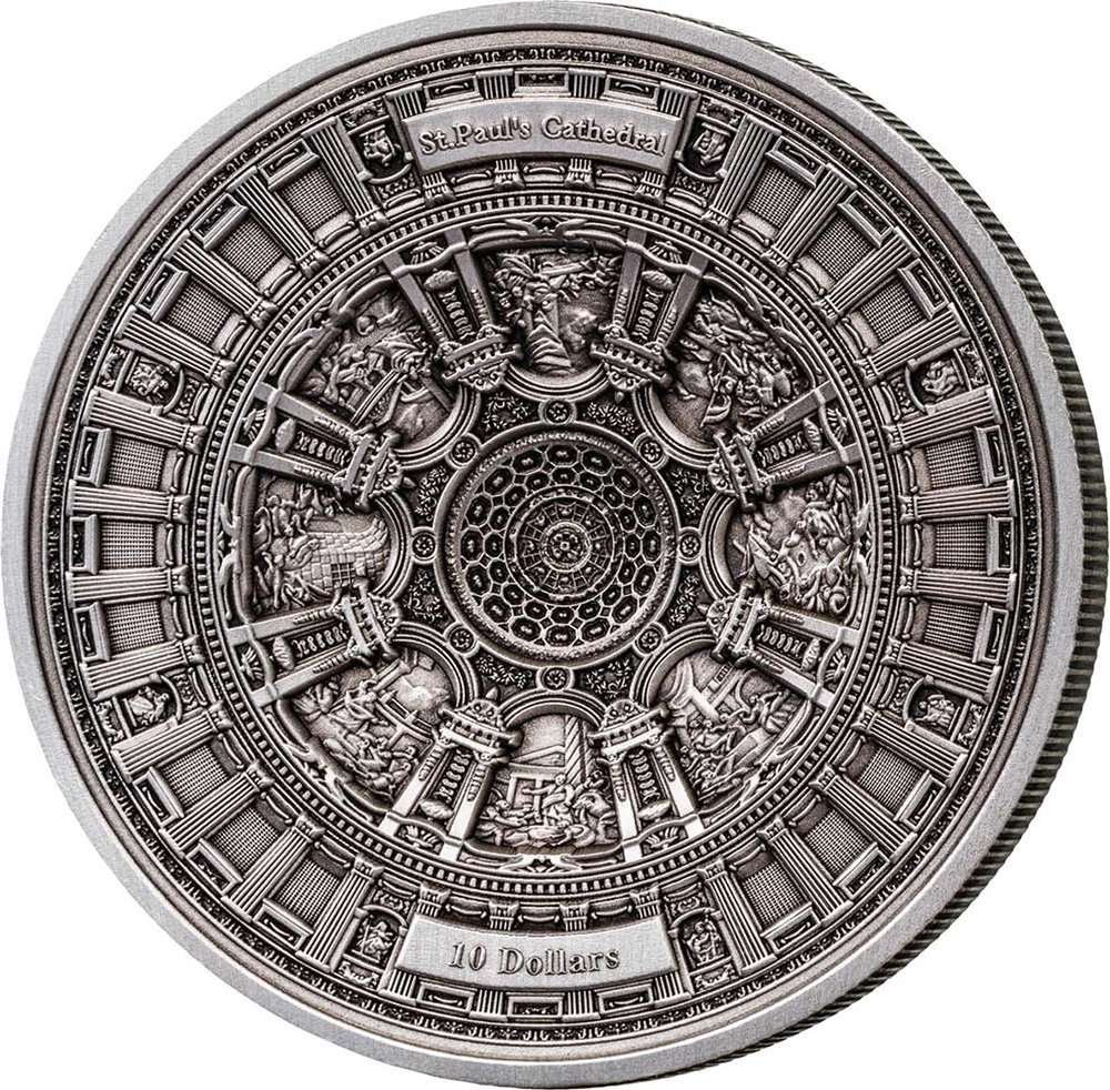 2017 Samoa St Paul Cathedral 100g Silver Antique Finish
