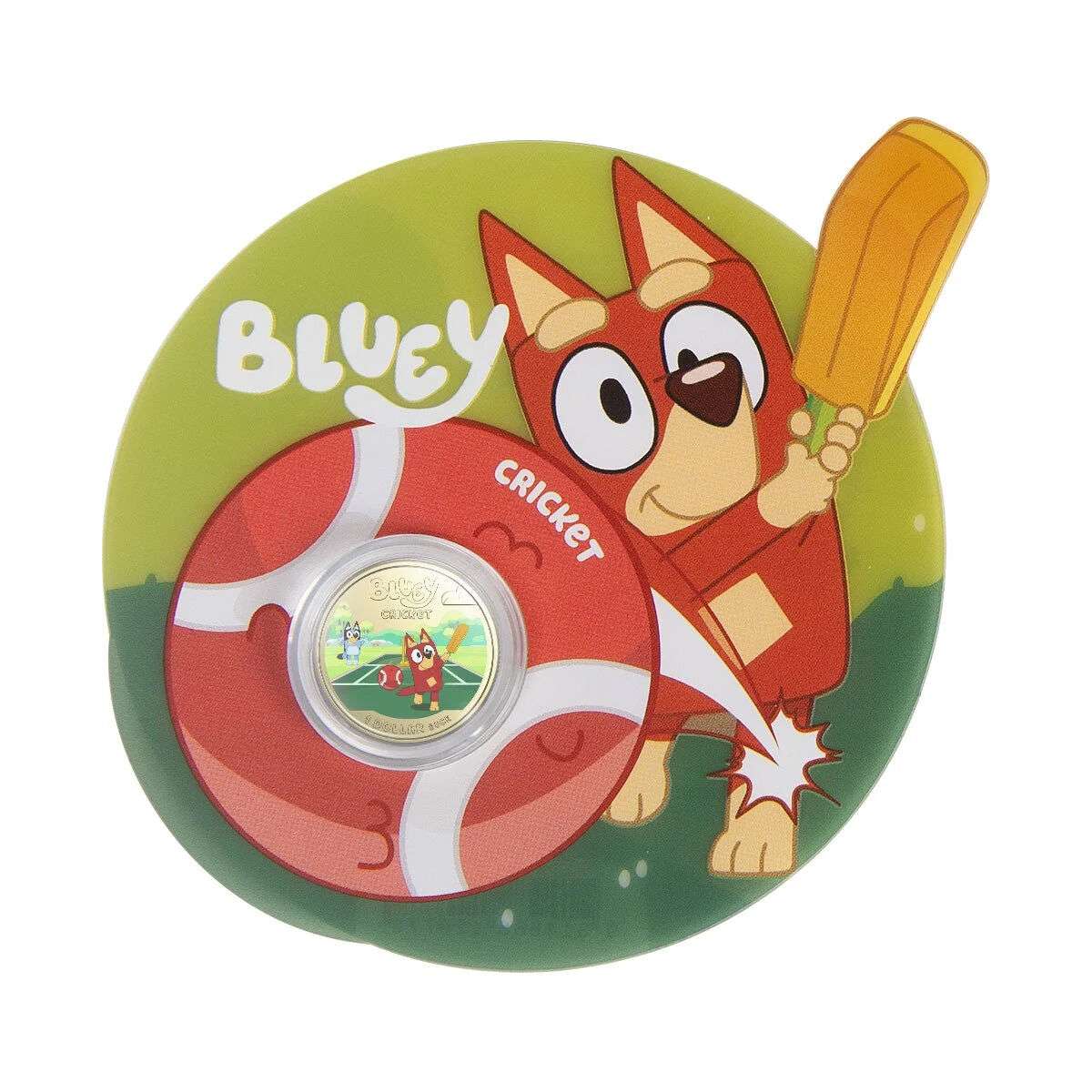 2027 Australian Bluey Cricket Coloured Uncirculation $1 in Mint Pack