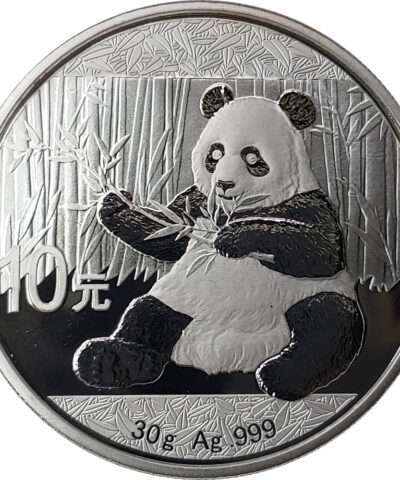 2017 China – Panda 10 Yuan 30g Silver Bullion Coin in Capsule