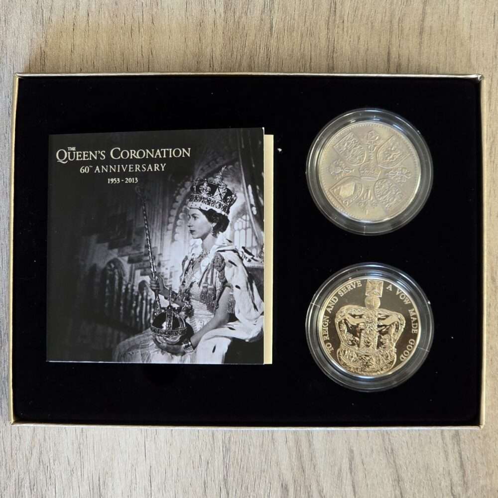 2013 Coronation 60th Anniversary 2-Coin Presentation Mint Pack