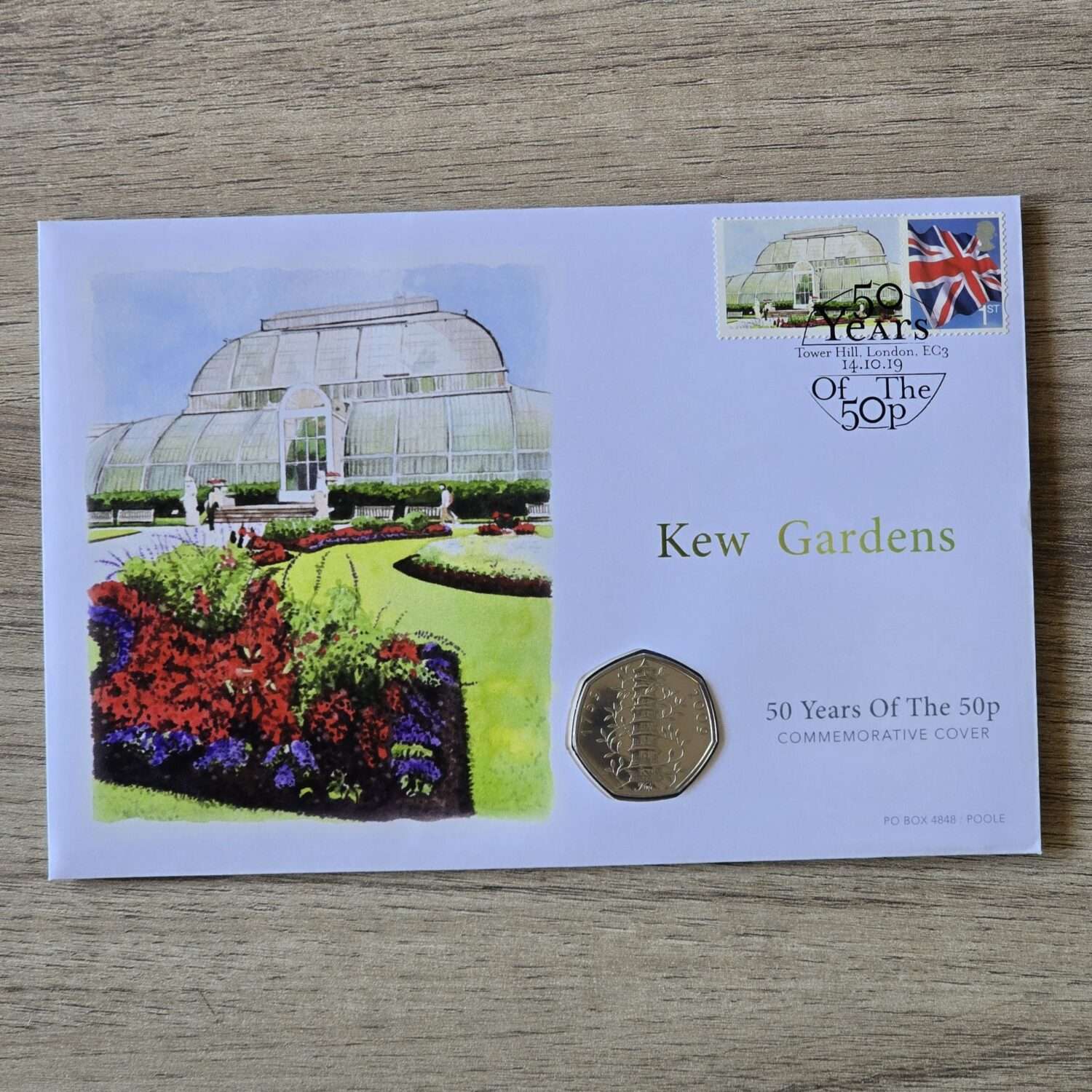 2019 50 Years of 50p 50 BU 11x Coin Cover PNC incl Kew Garden