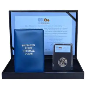 2021 50th Anniversary of Decimalisation 50p BU and Britains First Decimal Coin Set