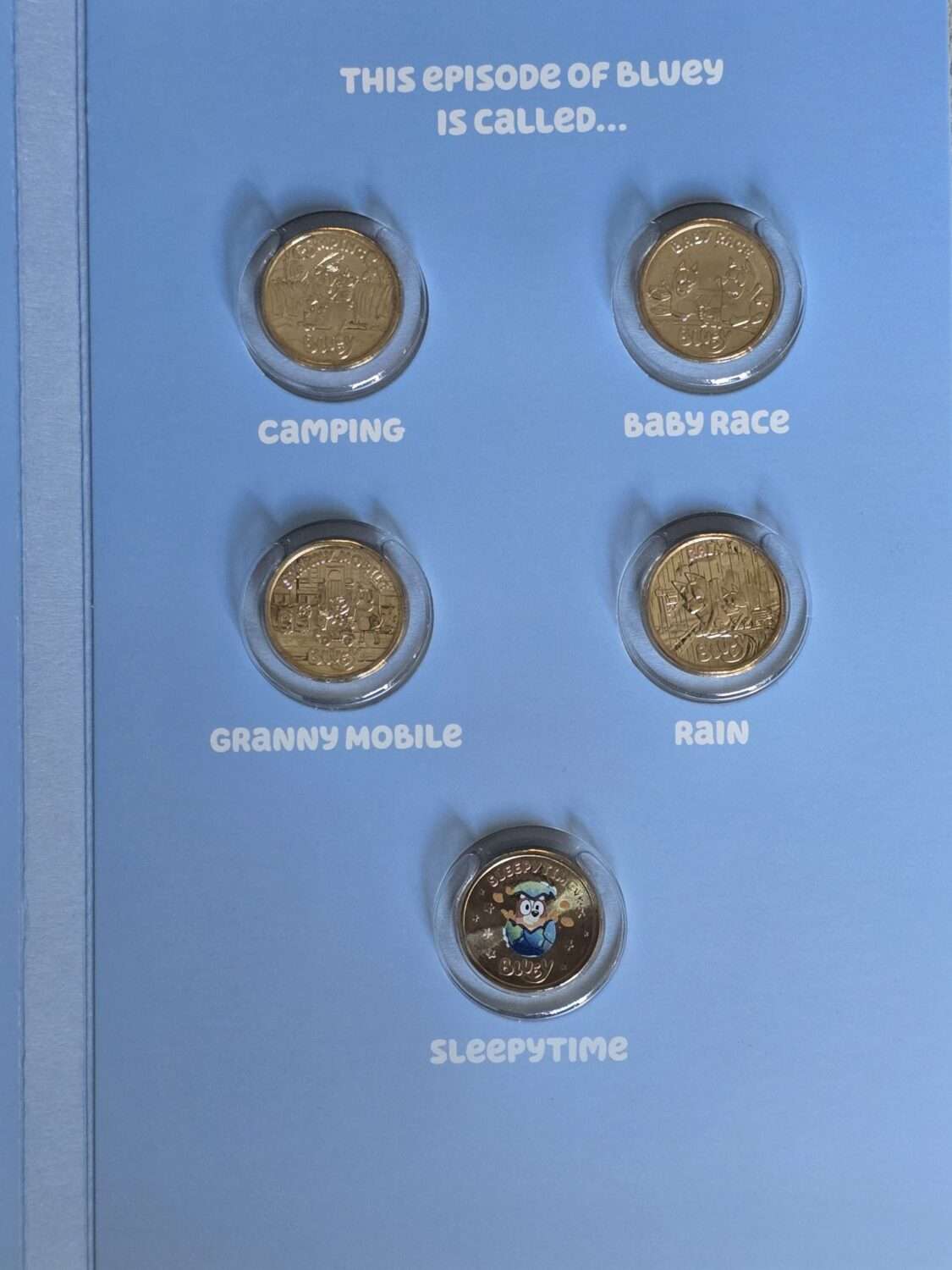 2026 Australia Bluey 'Coloured' 5x $2 Uncirculated Coins in Official Album