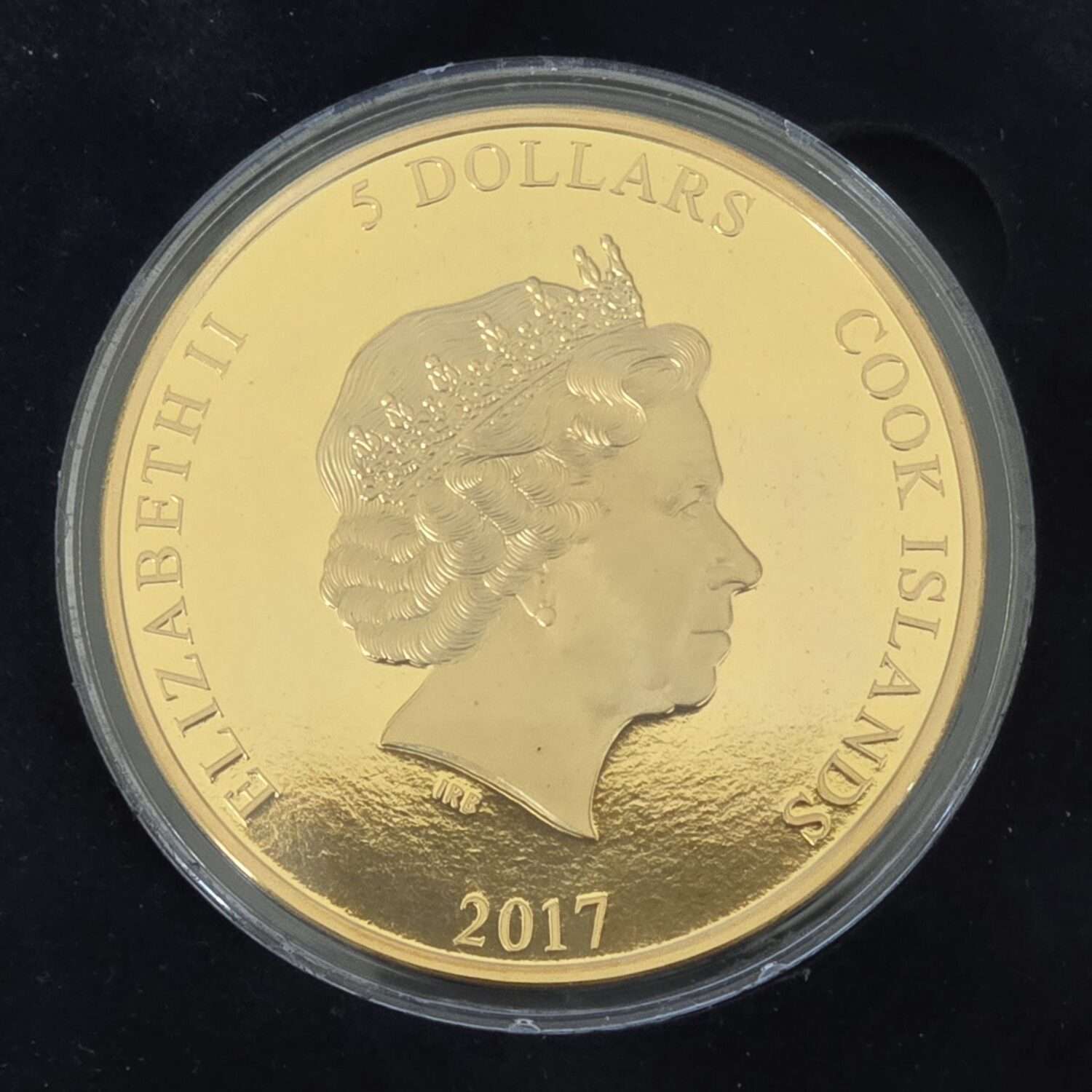2017 Cook Islands - Diana Princess of Wales Large $5 Gold Plated Proof