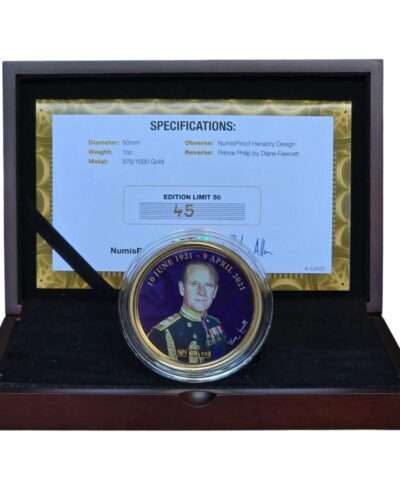 2021 Numisproof Prince Philip 1 Oz .375 (9c) Gold Proof