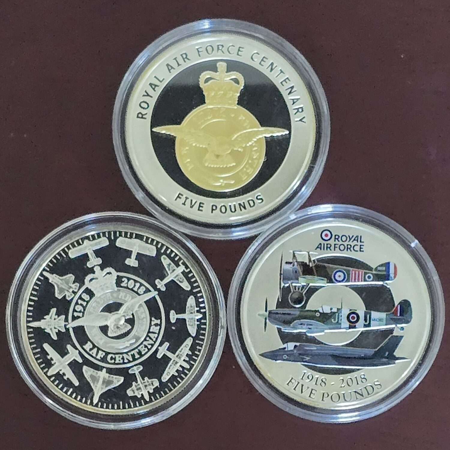 2018 RAF UK Territories 3-Coin £5 Silver Proof Set